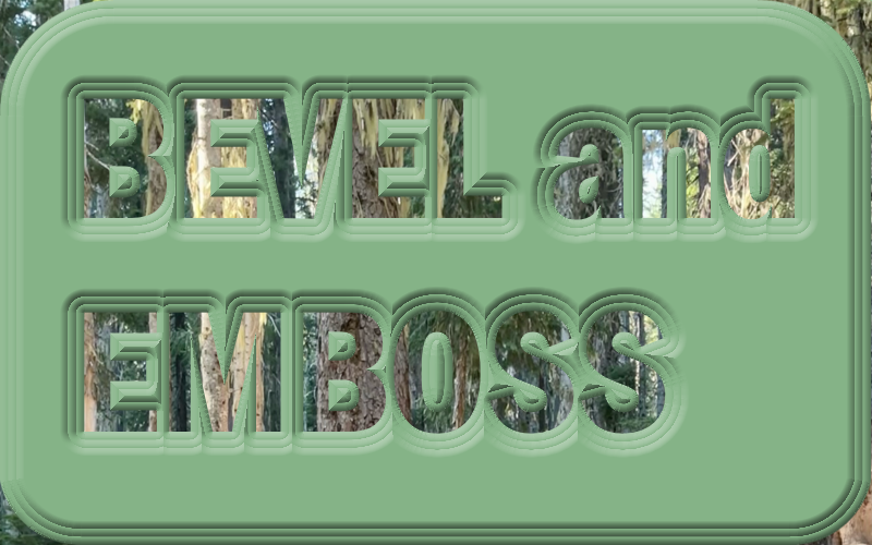 Bevel & Emboss layer style demo